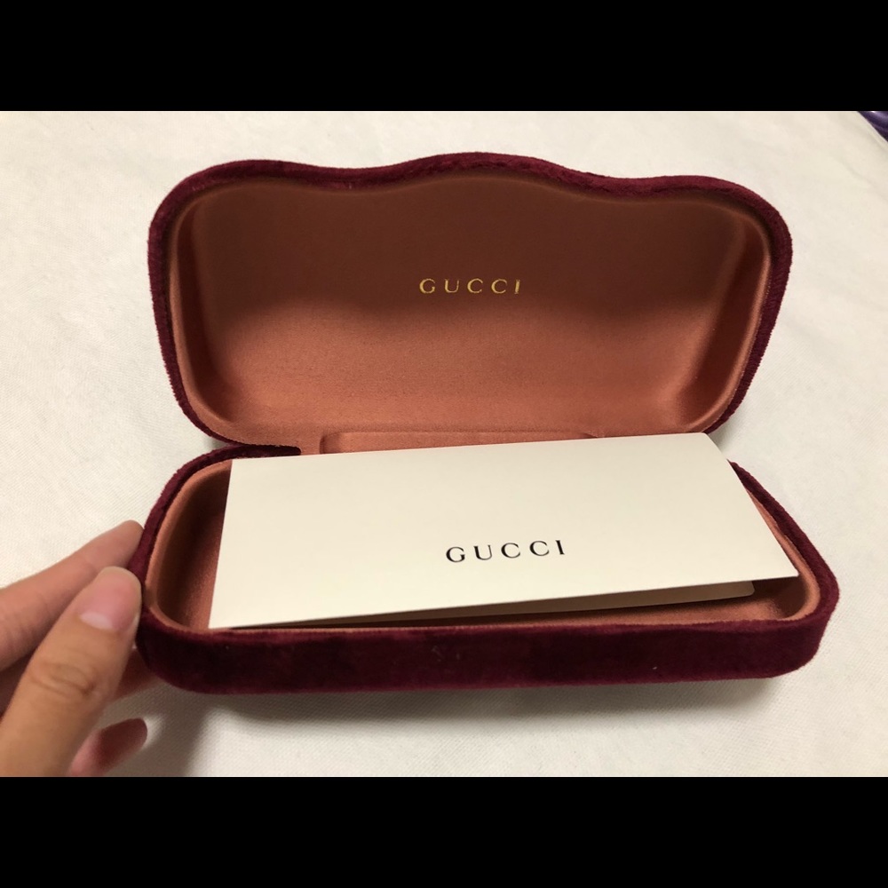 USED Gucci Red Velvet Sunglasses case